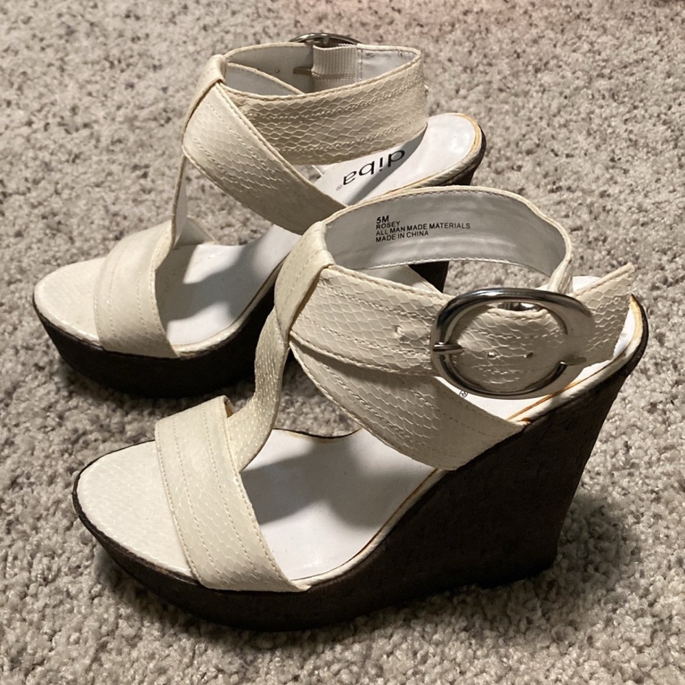 Diba Womens wedges Rosey 5 White/Brown